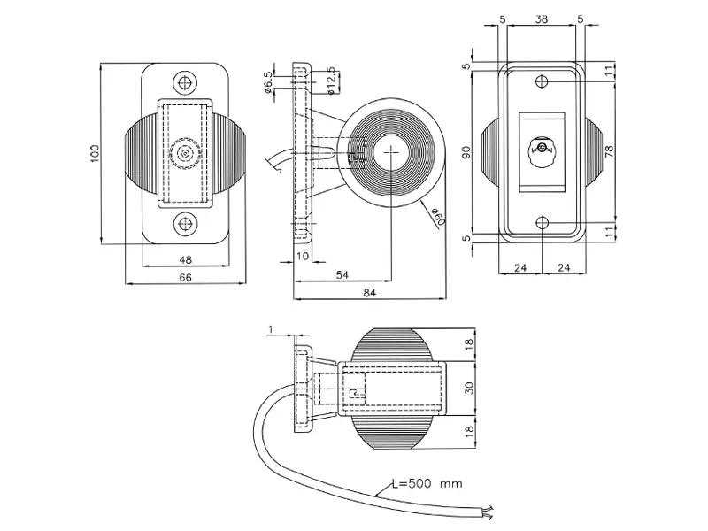LED ääretuli, 100×84 mm 2