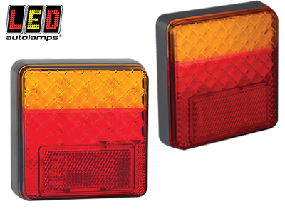 LED Autolamps LED tagatuli, 100×100 mm, 12-24 V, 1614-100ARME