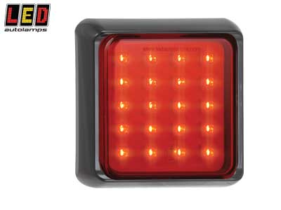LED Autolamps LED tagumine udutuli, 122×122 mm
