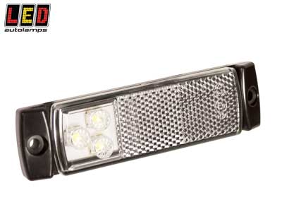 LED Autolamps LED ääretuli, 129×32 mm, valge, 12-24 V
