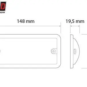 LED Autolamps LED sisetuli, 148×71 mm, 24 V, 1614-148GW24 2