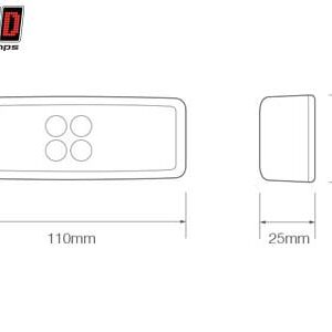 LED Autolamps LED ääretuli, 110×40 mm 2