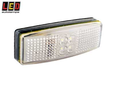 LED Autolamps LED ääretuli, 110×40 mm, valge, 12-24 V