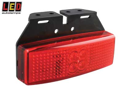 LED Autolamps LED ääretuli, 110×47 mm, punane, 12-24 V