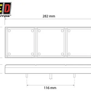 LED Autolamps LED tagatuli, 280ARRM 2
