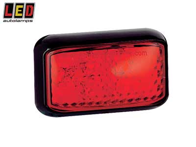 LED Autolamps LED ääretuli, 58×35 mm, punane, 12-24 V