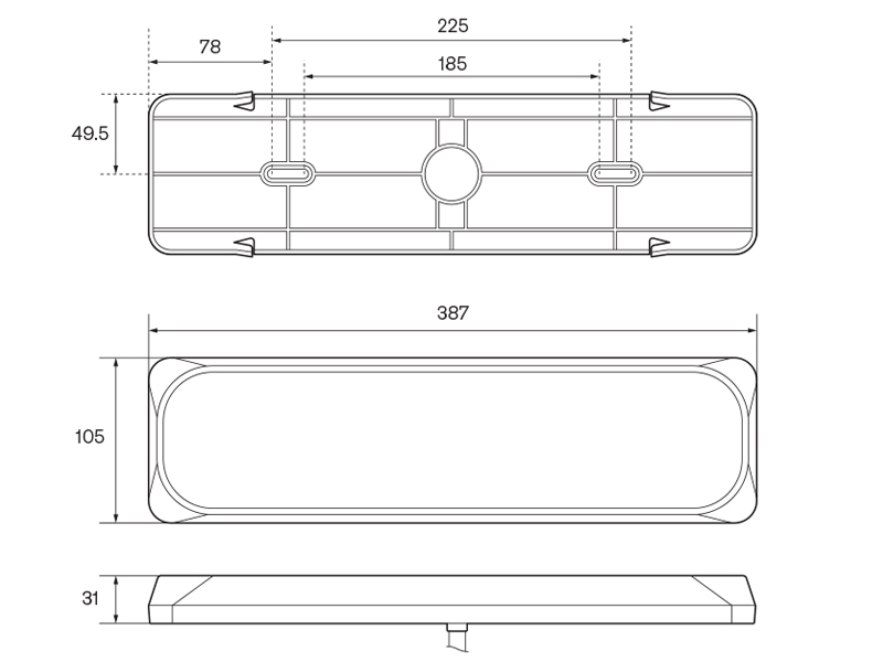 LED Autolamps LED tagatuli, 3851FWARM 3