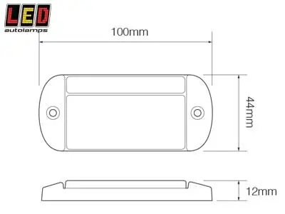 LED Autolamps LED ääretuli, 100×44 mm 2