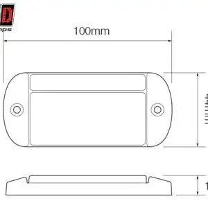 LED Autolamps LED ääretuli, 100×44 mm, valge, 12-24 V, 1614-44WME 2
