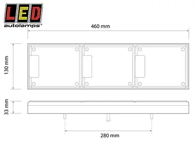 LED Autolamps LED tagatuli, 460FARM 2