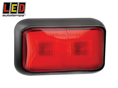 LED Autolamps LED ääretuli, 58×35 mm, punane, 12-24 V, 1614-58RME2P