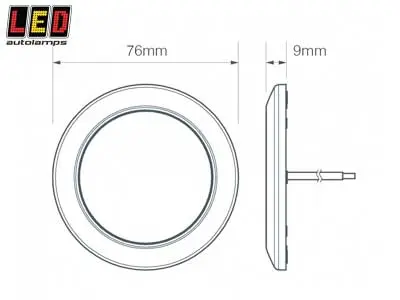 LED Autolamps LED sisetuli, 76×9 mm 2