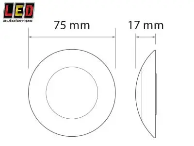 LED Autolamps LED sisetuli, 75×17 mm 2