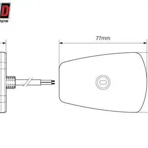 LED Autolamps LED küljetulede paar, Cat. 6, 52×77 mm, 9-32 V, 1614-77ACM2 3