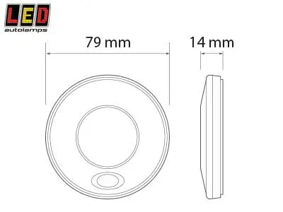 LED Autolamps LED sisetuli, 79×14 mm 2
