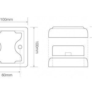 LED Autolamps LED tagatuli, 100×100 mm, 12-24 V, 1614-80BSTIME 2
