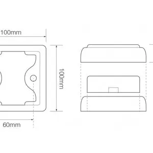 LED Autolamps LED tagatuli, 100×100 mm, 12-24 V, 1614-80BSTIME 2