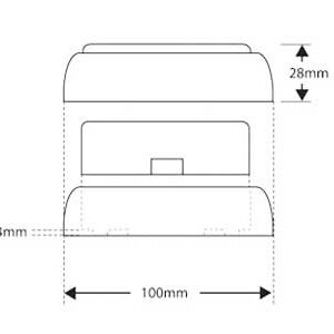 LED Autolamps LED tagumine udutuli, 100×100 mm 3