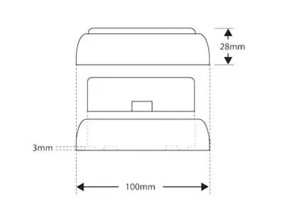 LED Autolamps LED tagumine udutuli, 100×100 mm 3