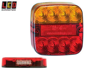 LED Autolamps LED tagatuli, 107×107 mm, 12 V, 1614-99ARL