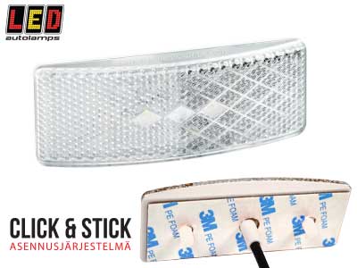LED Autolamps LED ääretuli, 100×38 mm, valge, 12-24 V