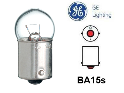 GE metallsokliga pirn, R10W, BA15s