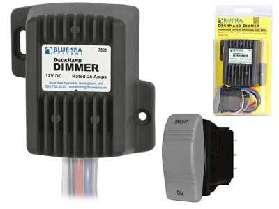 Blue Sea dimmer, 82×89 mm, 12 V