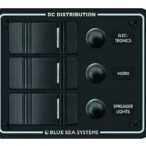 Blue Sea lülitipaneel, must, 114×95 mm