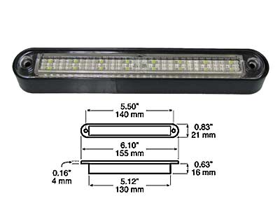 LED sisetuli, 155×21 mm