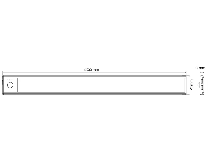 Autoline taaslaetav LED sisetuli, 400×41 mm 3