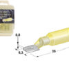 Autoline termokahanev juhtmeots 6.3mm, kollane