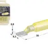 Autoline termokahanev juhtmeots 6.3mm, kollane