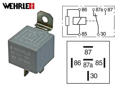 Wehrle lülitusrelee, vastuksella, 12 V, 20201101