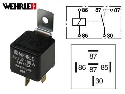 Wehrle lülitusrelee, 12 V, 20207100