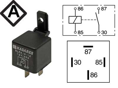 Mahle lülitusrelee, 12 V