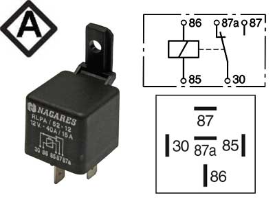 Mahle lülitusrelee, 12 V, 20211100