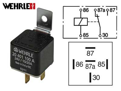 Wehrle lülitusrelee, 24 V, 20401100