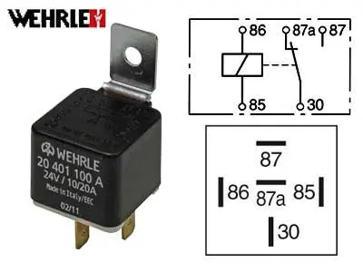 Wehrle lülitusrelee, 24 V, 20401100