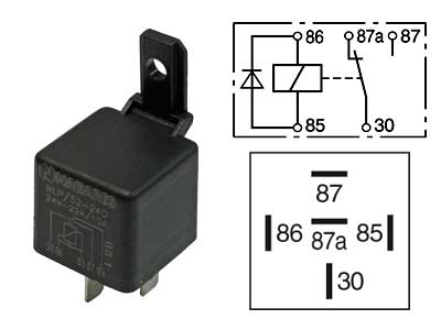 Mahle lülitusrelee, diodilla, 24 V, 20401103N