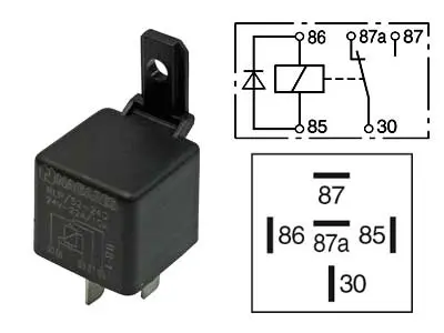 Mahle lülitusrelee, diodilla, 24 V, 20401103N