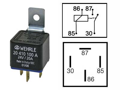 Wehrle lülitusrelee, 24 V
