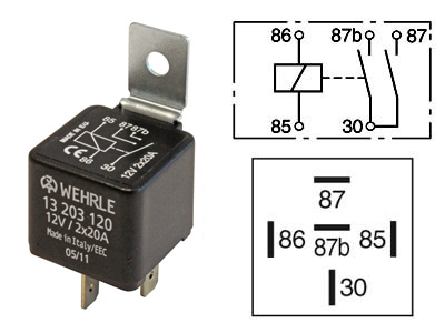 Wehrle lülitusrelee, 12 V, 21203100