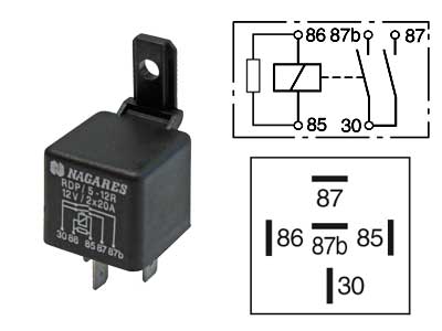 Mahle lülitusrelee, 12 V, 21213101N
