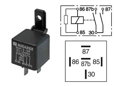 Mahle lülitusrelee, 12 V, 21213101N