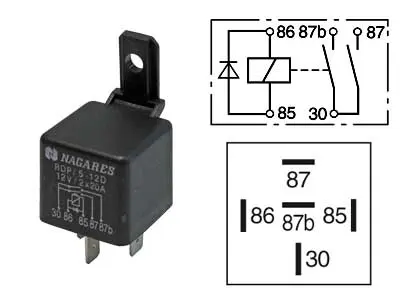 Mahle lülitusrelee, diodilla, 12 V, 21213103N