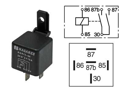 Mahle lülitusrelee, 24 V