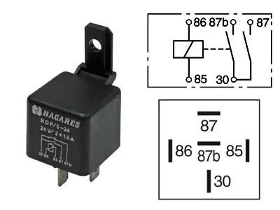 Mahle lülitusrelee, 24 V