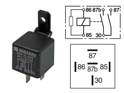 Mahle lülitusrelee, vastuksella, 24 V, 21413101N