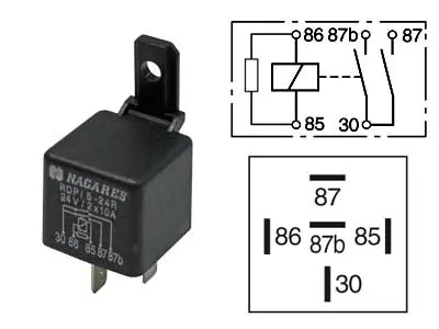 Mahle lülitusrelee, vastuksella, 24 V, 21413101N