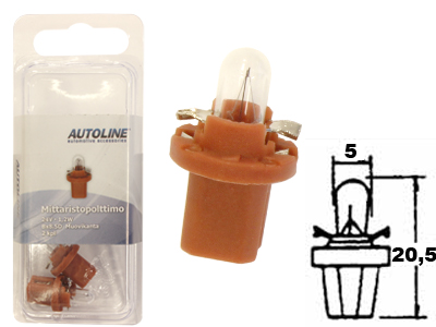 Autoline plastsokliga pirn, 1.2W (BX8.5D)